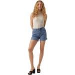 Blaue Vero Moda Jeans-Shorts mit Reißverschluss aus Denim für Damen für den für den Sommer 