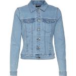 VERO MODA® Jeansjacke, Fly-Away Kragen, Knopfleiste, für Damen, blau, XS