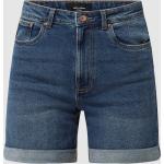 Dunkelblaue Vero Moda Bio Jeans-Shorts mit Reißverschluss aus Denim für Damen Größe XS 