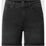 Schwarze Vero Moda Bio Jeans-Shorts mit Reißverschluss aus Denim für Damen Größe S 