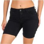 Schwarze Unifarbene Casual Vero Moda Jeans-Shorts mit Reißverschluss aus Denim für Damen Größe XS 
