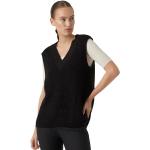 Schwarze Langärmelige Vero Moda V-Ausschnitt T-Shirts für Damen Größe XS 