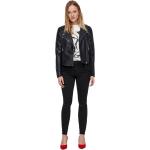 Schwarze Vero Moda Kunstlederjacken aus Leder für Damen Größe XS 