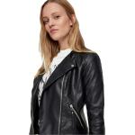 Schwarze Unifarbene Vero Moda Kunstlederjacken aus Leder für Damen Größe XS 