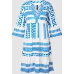 Blaue Langärmelige Vero Moda Mini Minikleider & kurze Kleider aus Baumwolle für Damen Größe M 