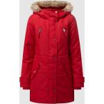Rote Vero Moda Winterjacken aus Polyester mit Kapuze für Damen Größe XS 