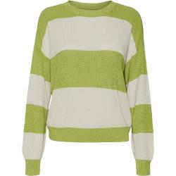 Vero Moda Pullover, Rundhals, Streifen, für Damen, grün, XL