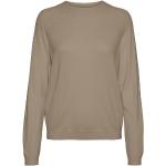 Reduzierte Braune Vero Moda Rundhals-Ausschnitt Rundhals-Pullover für Damen Größe XS 
