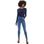 Blaue Vero Moda Skinny Jeans mit Reißverschluss aus Baumwollmischung für Damen Größe XS 