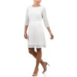 Weiße Unifarbene Halblangärmelige Vero Moda Rundhals-Ausschnitt Spitzenkleider aus Spitze für Damen Größe M 