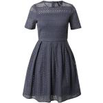 Reduzierte Blaue Unifarbene Vero Moda Midi Spitzenkleider mit Reißverschluss aus Baumwolle für Damen Größe XXS 