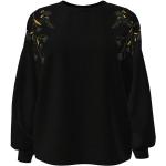 Reduzierte Schwarze Bestickte Vero Moda Rundhals-Ausschnitt Damensweatshirts Größe L 
