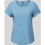 Blaue Vero Moda T-Shirts aus Viskose für Damen Größe M 