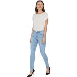 Hellblaue Vero Moda Bio Skinny Jeans mit Reißverschluss aus Denim enganliegend für Damen Größe XS 