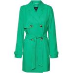 Grüne Unifarbene Vero Moda Trenchcoats mit Knopf aus Polyester für Damen Größe XS für den für den Frühling 