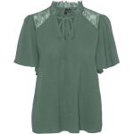 Grüne Vero Moda Festliche Blusen aus Spitze für Damen Größe S 
