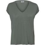 Grüne Vero Moda V-Ausschnitt T-Shirts für Damen Größe XS 