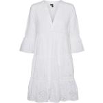 Weiße Vero Moda Midi Midikleider & knielange Kleider für Damen 