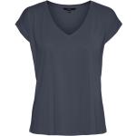 Blaue Vero Moda V-Ausschnitt T-Shirts für Damen Größe XS 