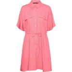 Pinke Vero Moda Mini Shirtkleider für Damen Größe L 