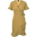 Goldene Mini V-Ausschnitt Minikleider & kurze Kleider aus Polyester für Damen Größe S 