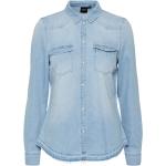 Hellblaue Vero Moda Blusenshirts & Schlusen aus Denim für Damen Größe XS 