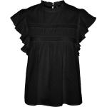 Schwarze Vero Moda Festliche Blusen aus Spitze für Damen Größe XS 