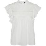 Weiße Vero Moda Festliche Blusen aus Spitze für Damen Größe S 