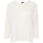 Weiße Langärmelige Vero Moda T-Shirts aus Jersey für Damen Größe L 