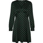 Grüne Gepunktete Langärmelige Vero Moda V-Ausschnitt Herbstkleider für Damen Größe XL 