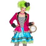 Hellgrüne Gestreifte Funny Fashion Alice im Wunderland Clown-Kostüme & Harlekin-Kostüme aus Spitze für Damen Größe L 