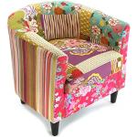 Reduzierte Pinke Moderne Patchwork Sessel aus Holz Breite 50-100cm, Höhe 50-100cm, Tiefe 50-100cm 