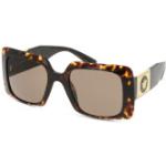Braune VERSACE Rechteckige Rechteckige Sonnenbrillen aus Kunststoff für Damen 
