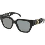 Versace 0VE4409 GB1/87 Kunststoff Panto Schwarz/Schwarz Sonnenbrille, Sunglasses Schwarz/Schwarz Mittel