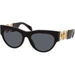 Versace 0VE4440U GB1/87 Kunststoff Irregular Schwarz/Schwarz Sonnenbrille, Sunglasses Schwarz/Schwarz Groß