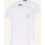 Weiße Kurzärmelige VERSACE T-Shirts aus Jersey für Herren Übergrößen 2-teilig 