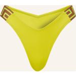 Neongelbe VERSACE High Waist Bikinihosen aus Polyamid für Damen Größe M 