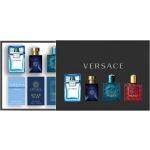 Versace Duft-Set Eau de Parfüm Versace Dylan Blue Man Eros Miniaturen Pour Homme Herren, 4-tlg., Eros Flame Eau de Parfum, Man Eau Fraîche, Versace Eros
