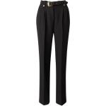 Schwarze High Waist Jeans mit Gürtel mit Reißverschluss aus Denim für Damen Größe M 