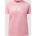 Reduzierte Rosa VERSACE Jeans T-Shirts Metallic aus Baumwolle für Damen Größe XS 