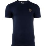 Blaue Unifarbene Oversize VERSACE Jeans Rundhals-Ausschnitt T-Shirts für Herren Größe 3 XL 