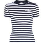 Reduzierte Bunte Gestreifte Maritime VERSACE T-Shirts für Damen 