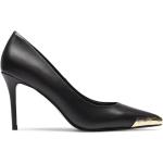 Reduzierte Schwarze VERSACE High Heels & Stiletto-Pumps aus Leder für Damen Größe 36 mit Absatzhöhe 7cm bis 9cm 