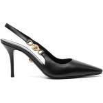 Reduzierte Schwarze Elegante VERSACE High Heels & Stiletto-Pumps aus Kalbsleder für Damen Größe 40 mit Absatzhöhe über 9cm 