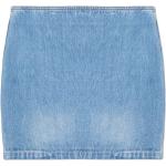 Reduzierte Blaue VERSACE Mini Jeans-Miniröcke mit Reißverschluss aus Denim für Damen Größe S 
