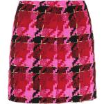 Reduzierte Pinke VERSACE Mini Tweedröcke mit Reißverschluss aus Tweed für Damen Größe S für den für den Frühling 