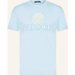 Hellblaue VERSACE T-Shirts aus Baumwolle für Herren Übergrößen 