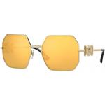 Goldene VERSACE Quadratische Metallsonnenbrillen für Damen 