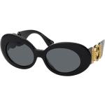 Schwarze VERSACE Runde Kunststoffsonnenbrillen für Damen 
