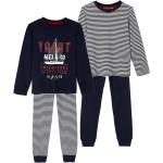 Mitternachtsblaue Motiv Vertbaudet Bio Lange Kinderschlafanzüge aus Baumwolle für Jungen 2-teilig 